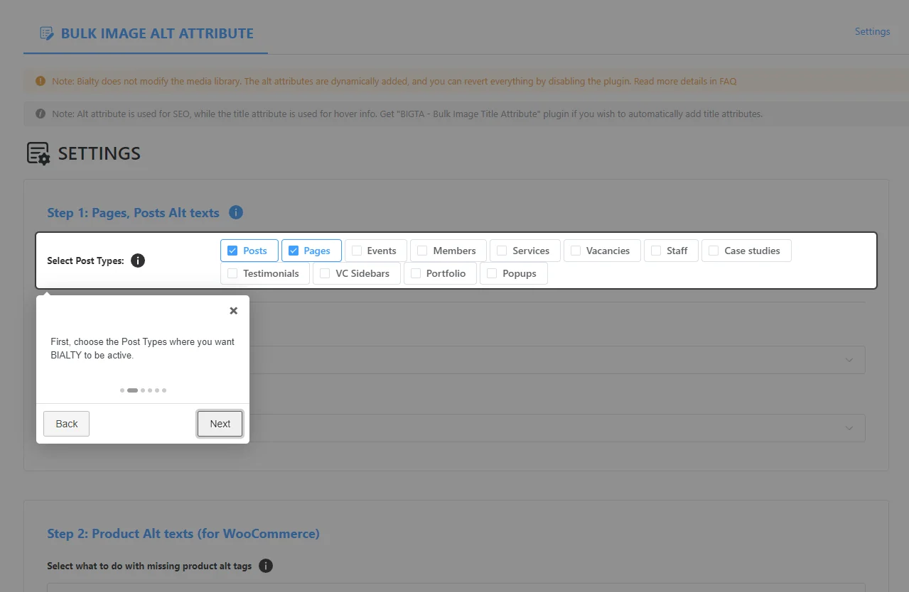Bialty onboarding tour